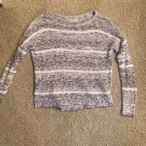 Hollister grey striped sweater